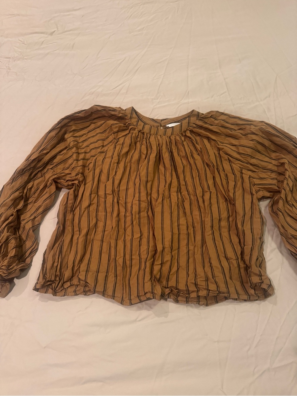 Treasure & Bond Mustard Striped Long-Sleeve Blouse